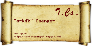 Tarkó Csenger névjegykártya